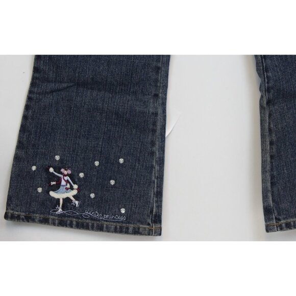 NWT 2005 Gymboree Winter Princess Denim Jeans Ice Skater Girl Flare Boot Sz 5 - Picture 3 of 6